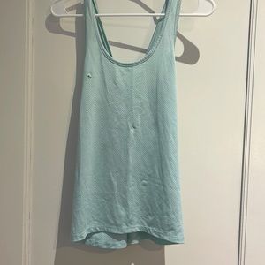Crossed Back Tank Top Teal